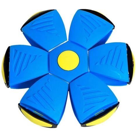 Dog Toys Flying Saucer Ball Pet Magic Deformation UFO Toy Outdoor Sports Dog Training Equipment Dog's Play Flying (Blue) (1/5)