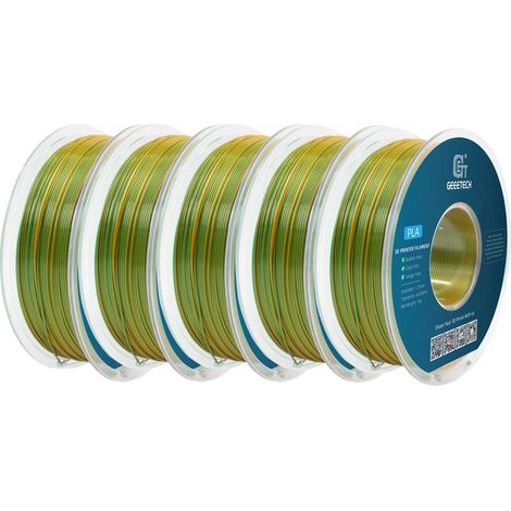 Filamento per stampante 3D, resistente ed ecologico, compatibile con stampanti FDM, verde e rosso. (1/2)