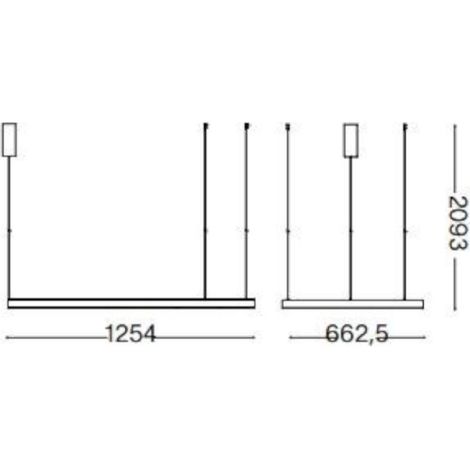 Ideal Lux Sospensione Waves-2 1 luce LED integrato oro materie plastiche alluminio (1/5)