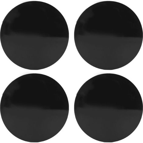 Tapacubos para coche – 4 piezas, 56 mm de diámetro, negro mate, universales, compatibles con todas las marcas. (1/5)