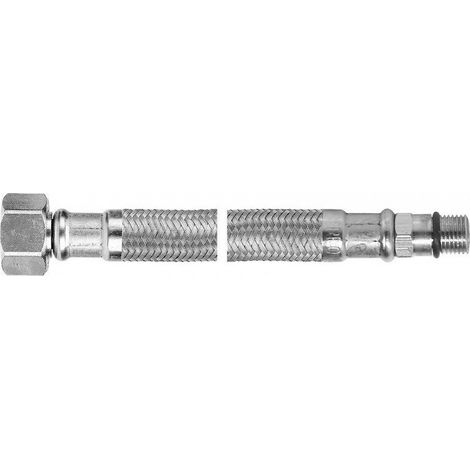 Tubo flessibile in treccia d'acciaio 60 cm 10x3/8" con nipplo corto in treccia d'acciaio Disponibile online