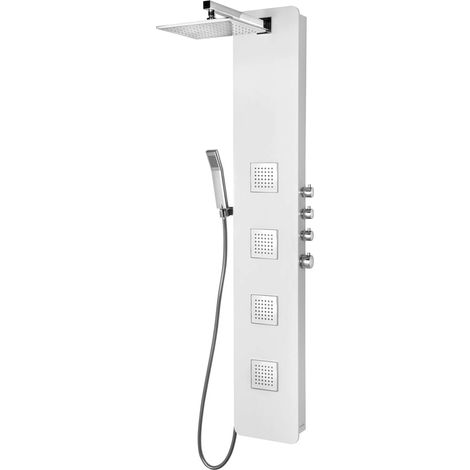 Polysan - Spirit Square Duschpaneel mit Thermostat 250 x 1550 mm, weiß 81151 (1/5)