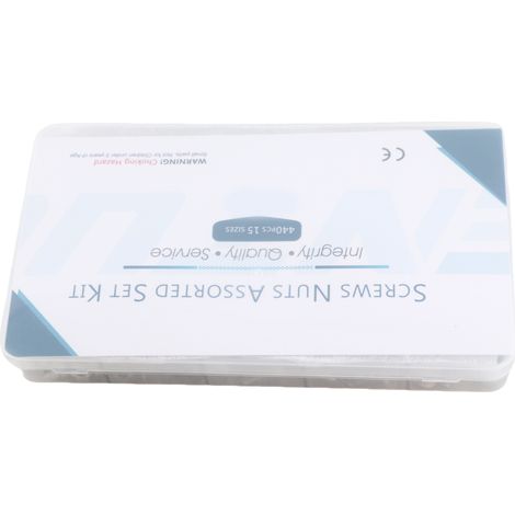 440 pièces écrous boulons vis Kit ensemble inox assortiment M 3 4 5 Portable (1/5)