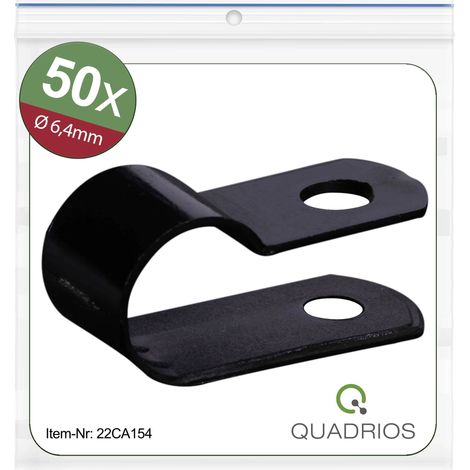 Quadrios 22CA154 Bride de montage vissable 22CA154 Plage de Ø du faisceau 6.4 mm (max) noir 1 set (1/3)