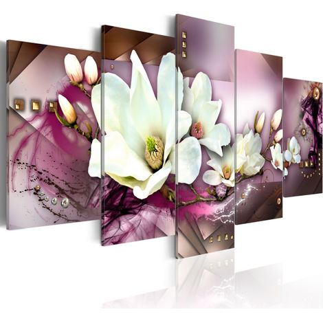 Tableau Imprimé "Abstraction Attirant avec Orchidée" 50 x 100 cm (1/2)
