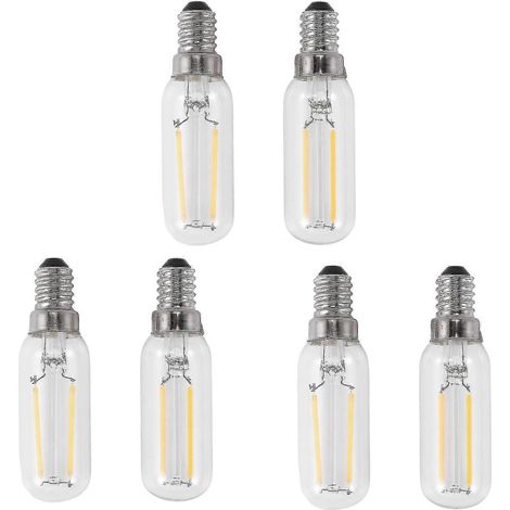 Lot de 6 ampoules LED E14 3W pour hotte aspirante, blanc chaud (1/5)