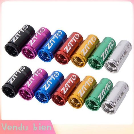 Bouchon De Valve - Alliage D'aluminium - Compatible Valve Presta - Pour Vtt Et Vélos De Route - 2 Pièces (1/5)
