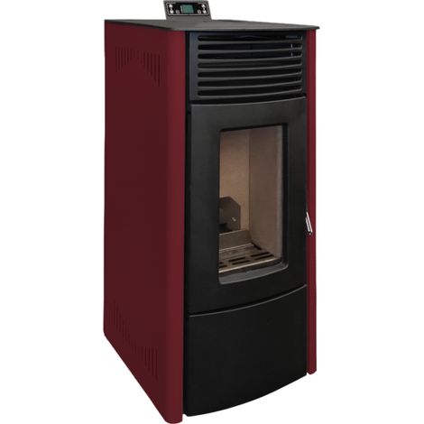 MF - Estufa de Pellets Modelo ELBA de 10,2 kW con Display Táctil, Acabado en Fundición Esmaltada, Depósito 28 kg y Eficiencia 84% para Calentar hasta 230 m³ - Burdeos (1/3)