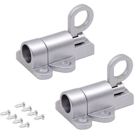 Automatique Verrou Porte Aluminium, 2 Pièces Loquet à Ressort, Verrou Porte à Rebond, Verrou de Porte à Verrouillage Automatique, pour Portes de Balcon, Portes de Jardin, Fenêtres, Por (1/5)