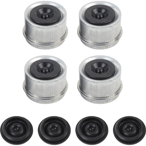 Capuchon anti-poussière pour essieu de remorque, 1,98 pouces, avec 4 bouchons en caoutchouc, couvercles de graisse pour roulements métalliques, remplacement pour essieux Dexter de 2000 à 3500 lb (1/5)