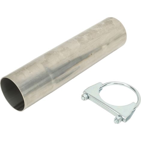 Raccord Réducteur Pot d'Échappement 2,75pouces DI vers 3pouces DE, Connecteur en Acier Aluminisé Robust avec Collier de Serrage pour Auto (1/5)