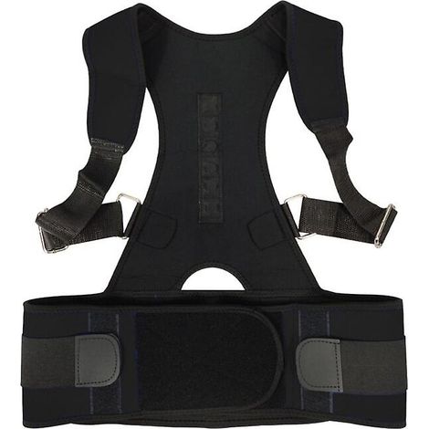 Ceinture correctrice de posture magnétique ajustable pour le dos, soutien lombaire et épaules, soulagement de la douleur - noir (XXL) (1/5)