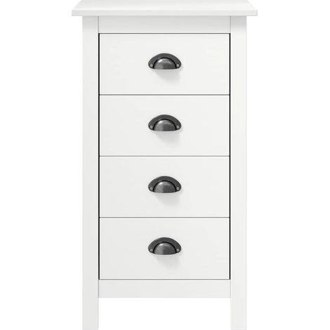Maison Exclusive - Mesita de noche Hill madera maciza de pino bla
