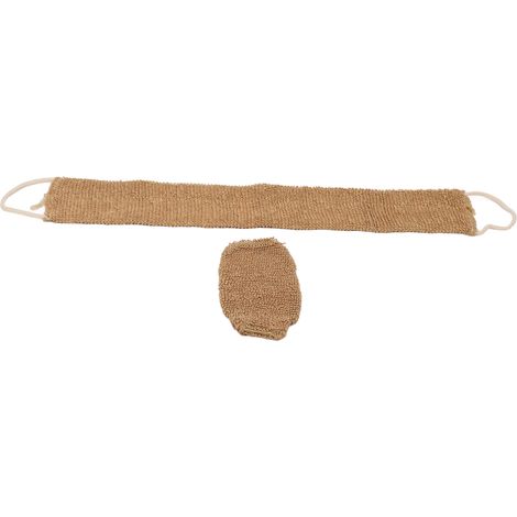 Gant exfoliant pour le dos, homme femme, ramie naturelle, portable, lot de gants de douche pour gommage quotidien, hygiène corporelle (1/5)