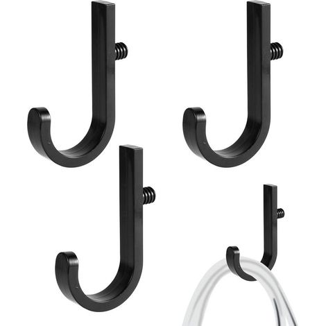 Lot de 3 crochets à outils pour abris de jardin Suncast – Design à tête unique – Crochets à outils en plastique de qualité supérieure(Noir)
