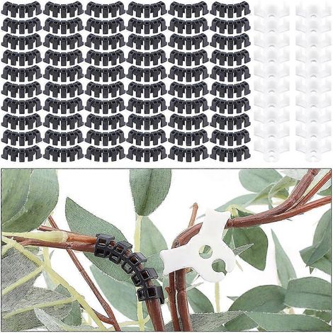 Pinces de support pour plantes grimpantes, attaches pour tiges, outils de fixation en plastique pour greffage, accessoires agricoles pour serres et jardins, anti-pliure, couleurs assorties, 120 pièces (1/5)