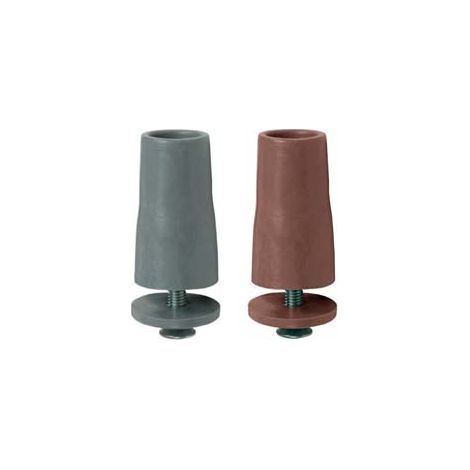 ARRESTI CON VITI PER AVVOLGIBILI- - ø mm.24x40 colore grigio - 100 pezzi
