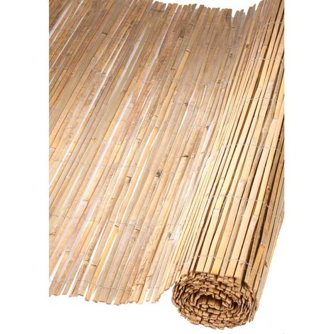 Canisse bambou fendu 1 x 5 m – Degré d'occultation 80% – Pour terrasses et balcons – Résistant aux intempéries – Nature
