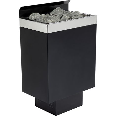 Infraworld Sparta Wall finnischer Saunaofen 4,5 kW schwarz inkl. Saunasteine