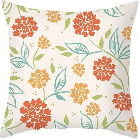 Taie D'oreiller Coton Linen - 40x40 cm - Motif Double Face - Pour Canapé Lit Chaise Bureau Extérieur - 1 Pièce (1/5)