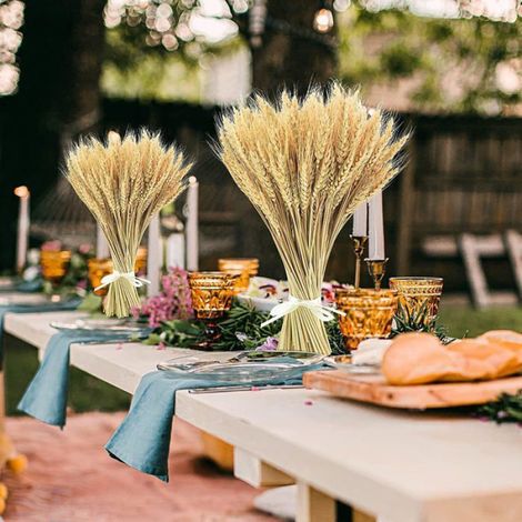 100 Tiges, Bouquet de blé séché naturel, Décoration en fleurs séchées naturelles, Bouquet de mariage en fleurs séchées (1/5)