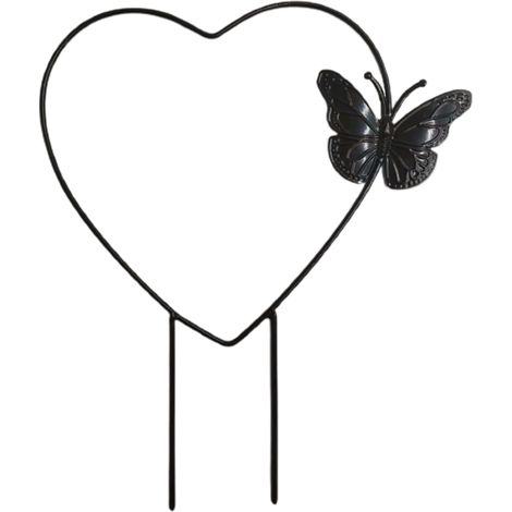 Supporto per piante rampicanti Toivize - Cuore in metallo nero 25x34 cm - Supporto antiruggine per vasi da giardino (1/5)
