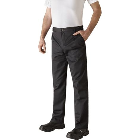 Pantaloni da cucina Robur Timeo in vita elasticizzata Nero 48