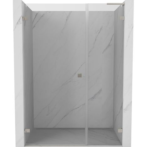 Mexen Lunar-B L porte de douche pivotante gauche 115 cm, transparent, nickel brossé - 832SL-115-050-97-00-L (1/5)