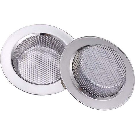 2 coladores para fregadero de cocina, acero inoxidable, filtro metálico para lavabo de baño y cocina, 11 cm de diámetro