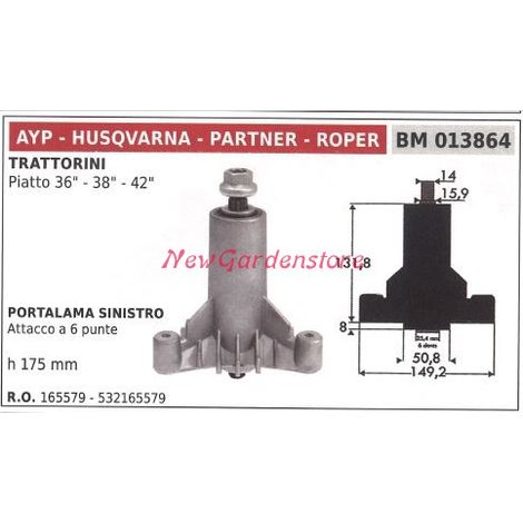 Mozzo portalama trattorino rasaerba tagliaerba piatto 36 38 42 AYP 013864