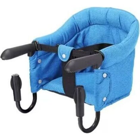 Babytisch und -stuhl, faltbar, 33 x 22,8 x 30 cm, mit Anti-Rutsch-Clip, Tragkraft 18 kg, blau (1/4)