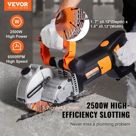 Rainureuse Murale Électrique 2500 W Machine à Rainurer Mur 133 mm Machine de Découpe de Rainures de Profondeur 42 mm Machine à Déco… (1/5)
