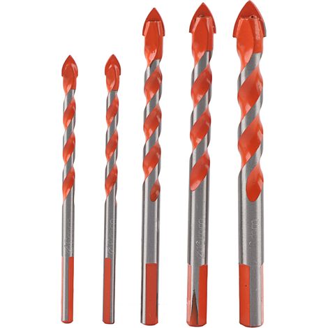 5Pcs Triangle Handle Alloy Multifunctional Drill Bits 6-12mm Blade Diameter for Electric Drill (1/5)