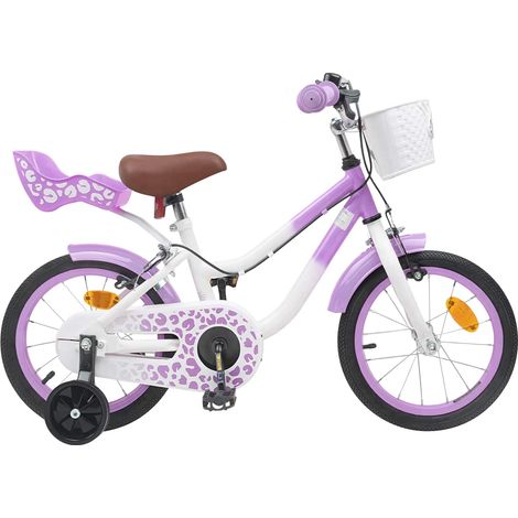 Teenpull – Kinderfahrrad Mit Stützrädern 16 Zoll für 4-6 Jahre alt Lila (1/5)