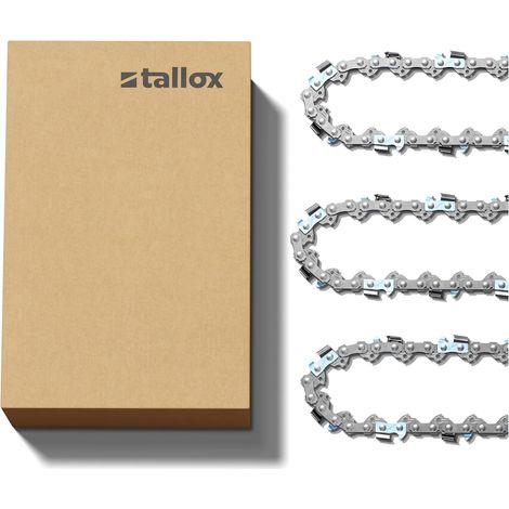 Lot de 3 - Chaîne Élagueuse - Guide-Chaîne 20cm - 33 Maillons - Pas 3/8" - Jauge 1,3mm - Faible Rebond - Pour Scie Sur Perche - Argent (1/5)