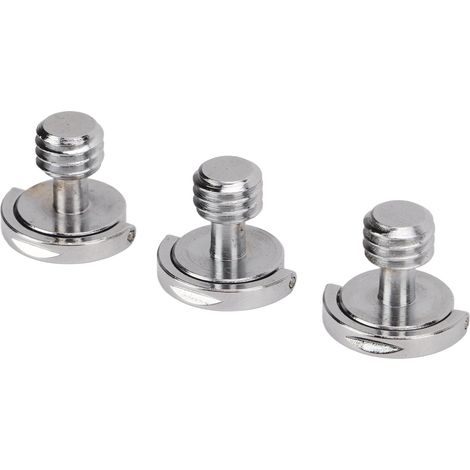 Lot de 3 vis de fixation rapide pour trépied d'appareil photo, filetage 3/8", pour trépied avec éclairage d'appoint. (1/5)