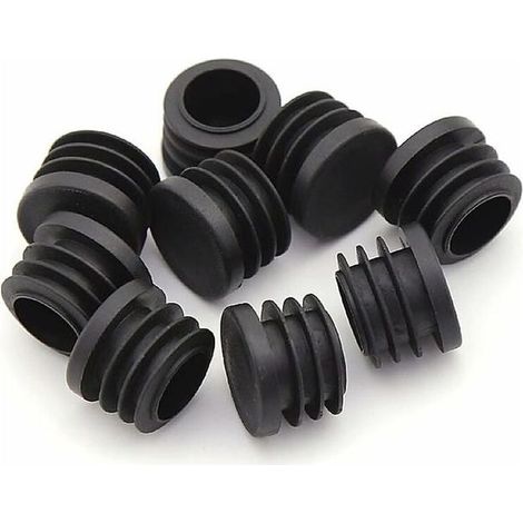 Bouchon Pied de Chaise,Bouchon en Plastique Rond,30 pièces Bouchon d'extrémité de Tube Noir Bouchon de Chaise Glisse Rond Embout de Protection(25mm) (1/5)