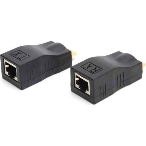 Adaptateur HDMI vers RJ45, extension de connecteur réseau Cat5e Cat6 (1/5)