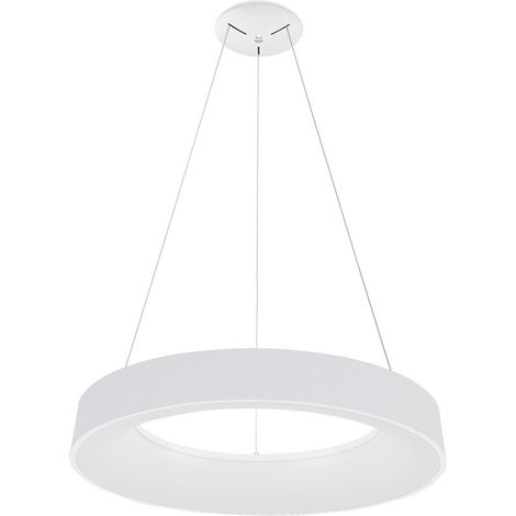 Italux Giulia - Lámpara colgante LED moderna blanca, blanco cálido 3000K 4400lm