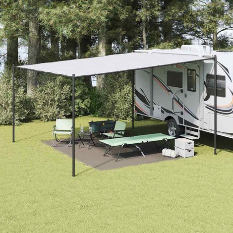 vidaXL Tappeto da Tenda Grigio chiaro 400 × 300 cm Polietilene (1/5)