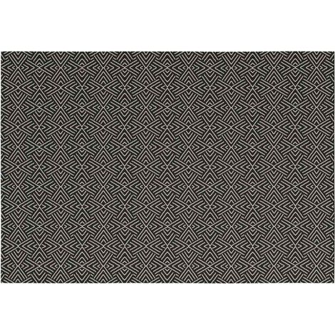 Tapis Tissé Déco "Aztek" 120x170cm Noir (1/4)