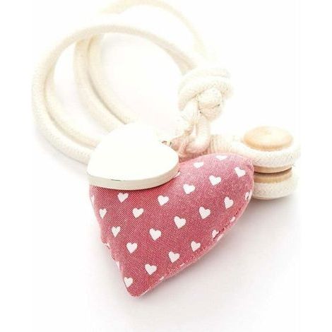 HONORNIC – 2 Stück Gardinenhalter, schöne Herzform, magnetische Gardinenhalter, natürliches Baumwoll-Leinen-Seil, Gardinenschnalle, Kindergardinenhalter (1/5)