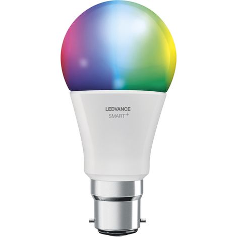LEDVANCE Lampe LED intelligente avec technologie WiFi, B22d-base, optique mate ,Couleurs RVBW modifiables, couleur de lumière modifiable (2700K-6500K), 806 Lumen,Remplacement de 60W-Ampoules 3-Pack