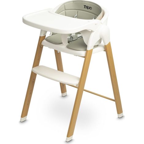 Chaise haute bébé multifonction 3 en 1 – Réglable en hauteur sur 6 niveaux – Housse amovible et facile à nettoyer – Harnais 3 points – Caretero (1/5)