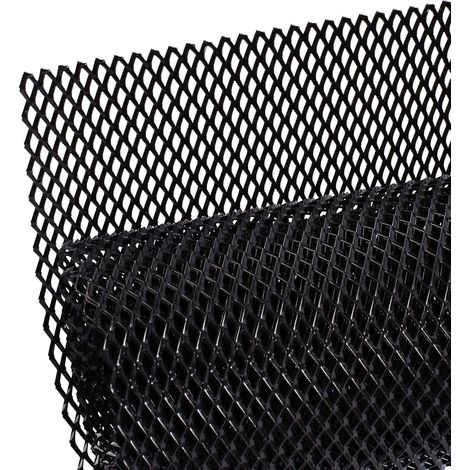 120×40cm Noir grille de course, Taille du trou de Losange de 6×12mm, grille en aluminium, universels grille de radiateur de voiture (1/5)