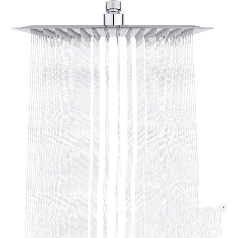 Tete de Douche Inox - Economie d'Eau, Pommeau de Douche Carré 20CM (1/5)