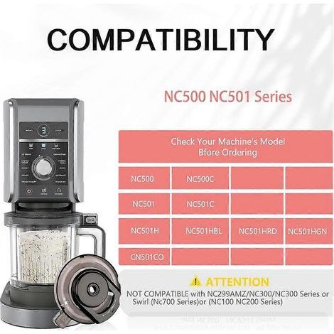 Äußerer Deckel mit Rührarm für Ninja NC500/NC501 Eismaschine - Wiederverwendbarer Ersatzdeckel (1/5)