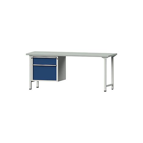 Banco de trabajo bastidor modular 2 cajones tablero (1/4)