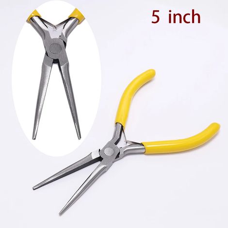 Petits outils de bijouterie : pince coupante diagonale de 12,7 cm avec aiguilles à courbure arrondie (1/5)