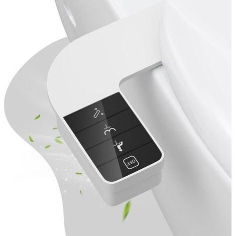 Bidet Toilette WC, Cuvettes Toilette Japonaise Pulvérisateur Bidet Non Électrique Bidet avec double buses rétractables autonettoyantes Fixation de Bidet Ultra Mince (1/4)